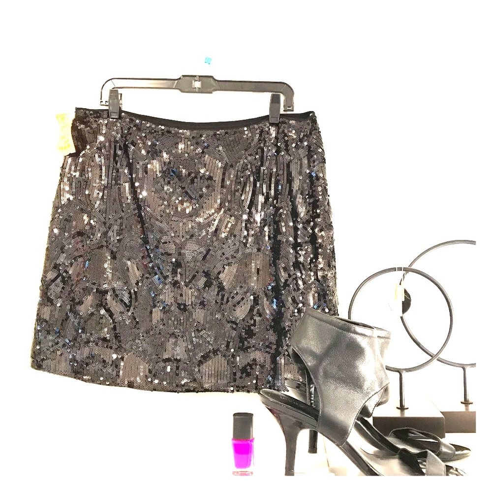 DK NYC Art Deco Sequined skirt